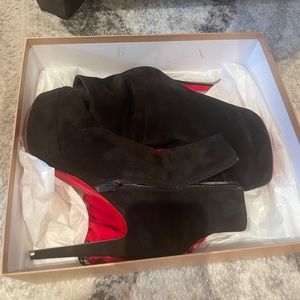 Christian Louboutin Bianca Booty suede calf ankle boots